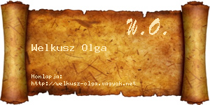 Welkusz Olga névjegykártya